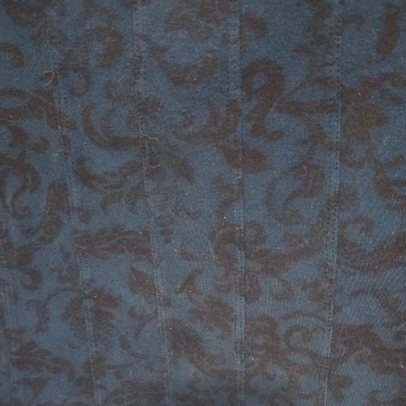 Magdalena Women’s Top Size S 4/6 Dark Blue Crochet Lace Trim Neckline Y2K Boho - Picture 4 of 9